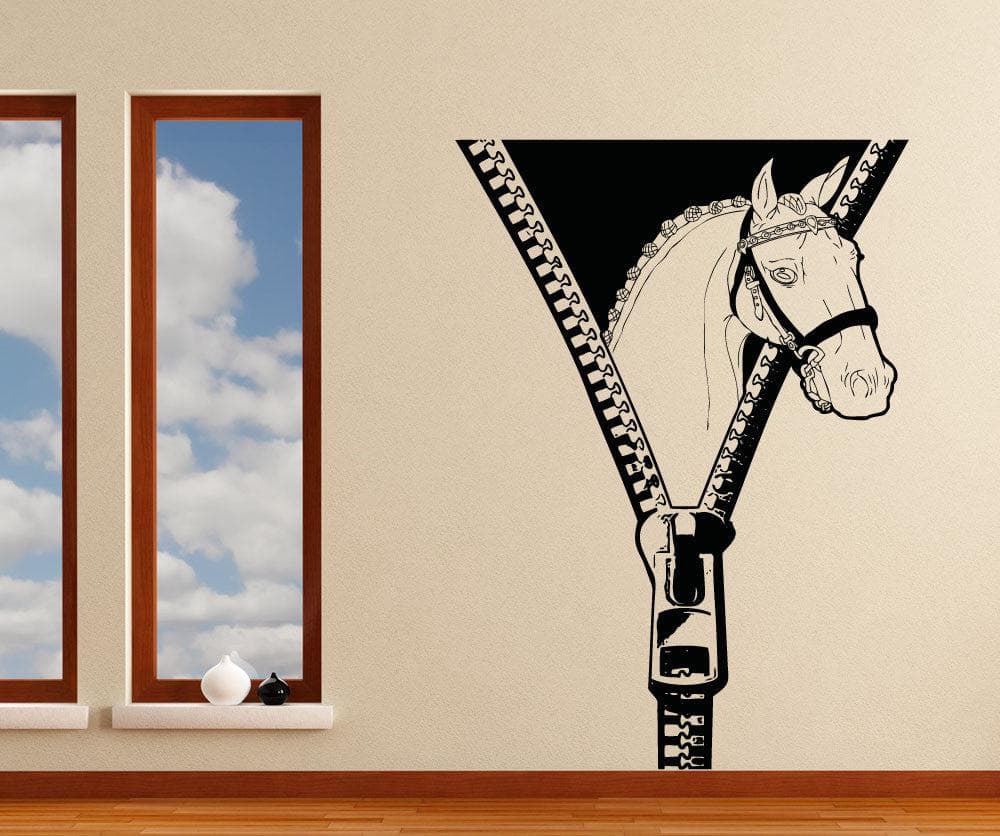 Vinyl Wall Decal Sticker Show Horse Zipper #OS_AA1361 - Removable & Easy to Apply