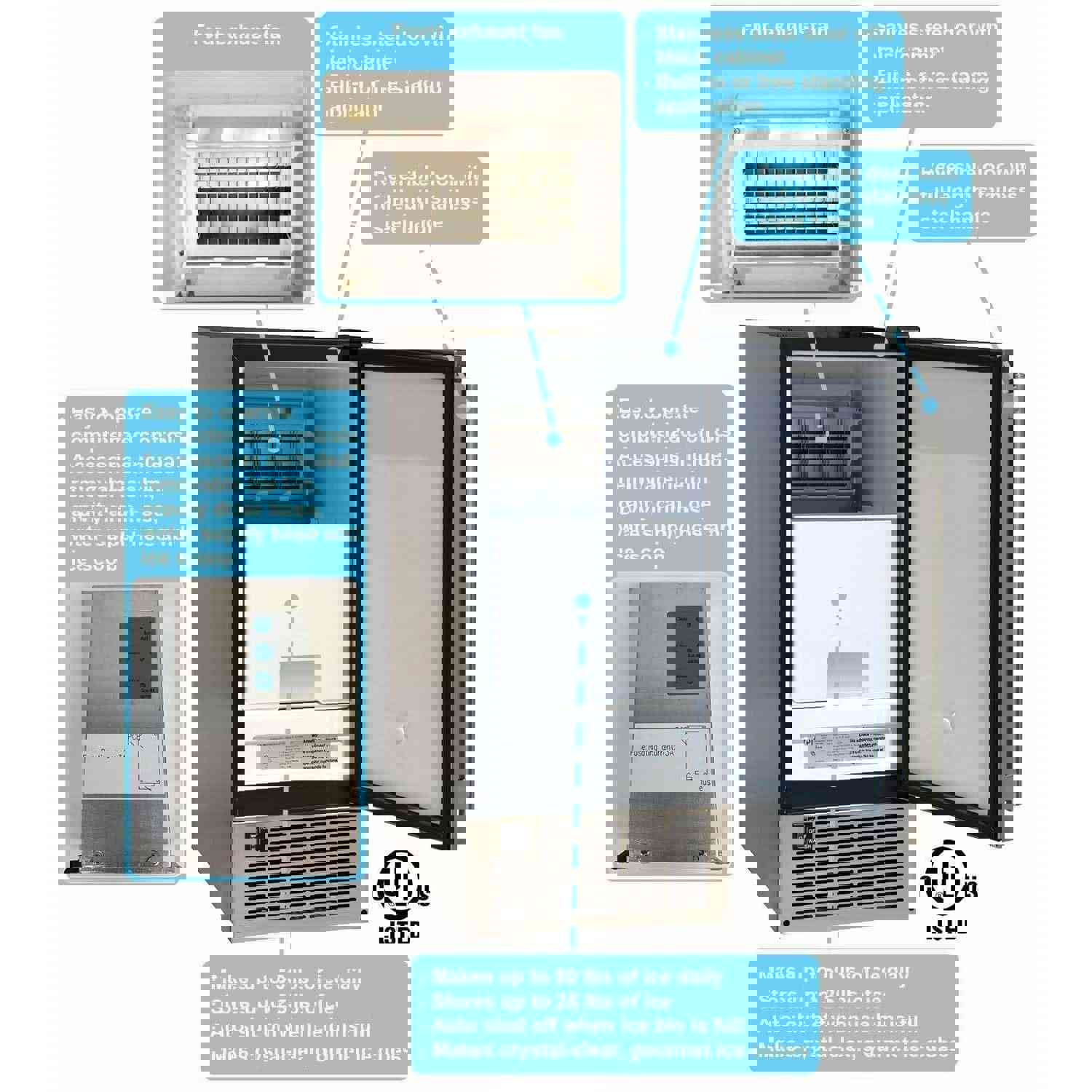 Sunpentown Under-Counter Ice Maker IM-60YUS