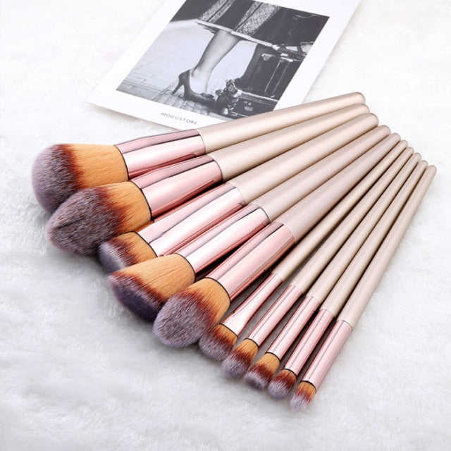 9/10 Pieces Kabuki Makeup Brushes Set For Foundation Powder Blush Eyeshadow Concealer