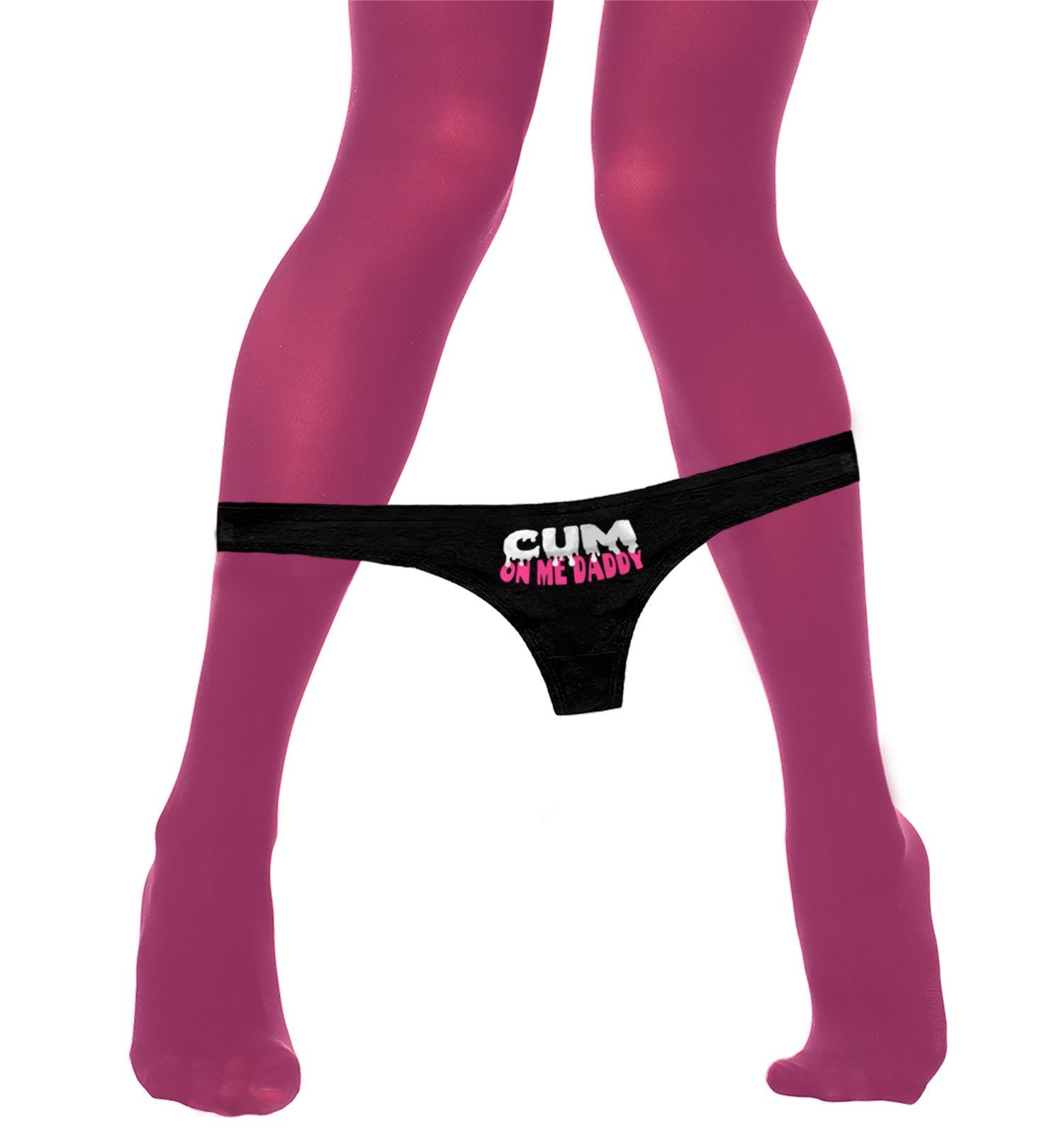 Cum On Me Daddy Thong Panties - DDLG Women's Cotton Spandex Thong