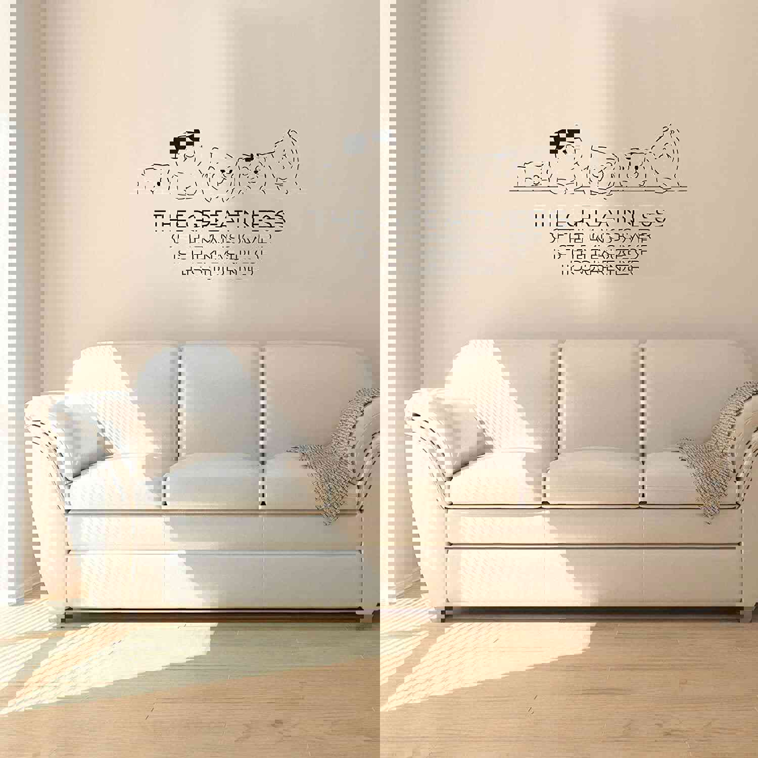 Animal Life Quote Vinyl Wall Sticker Decal - Greatness Cat Cats Motivation Quote