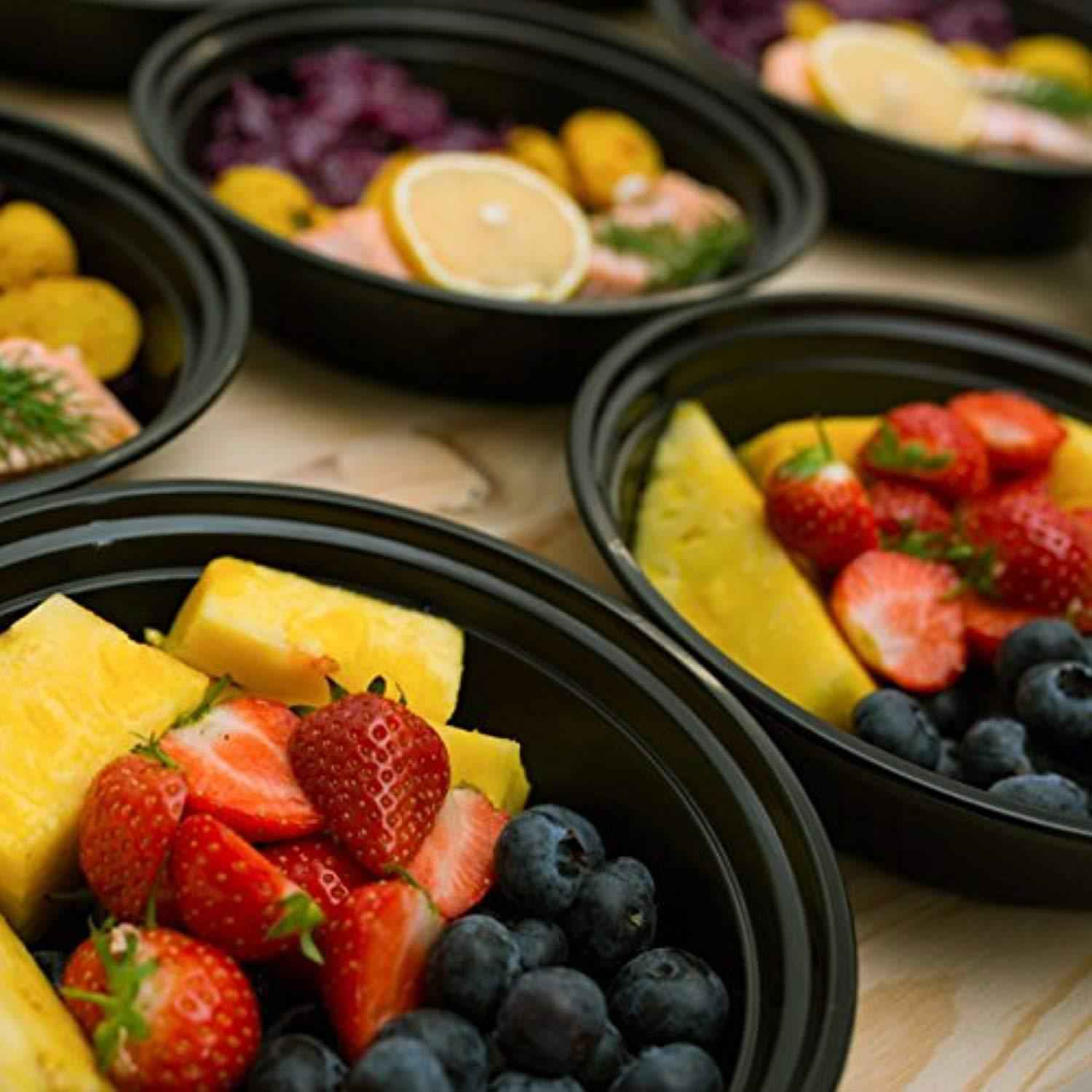30 Reusable Meal Prep Containers with Lids - BPA Free Food Storage Bowls