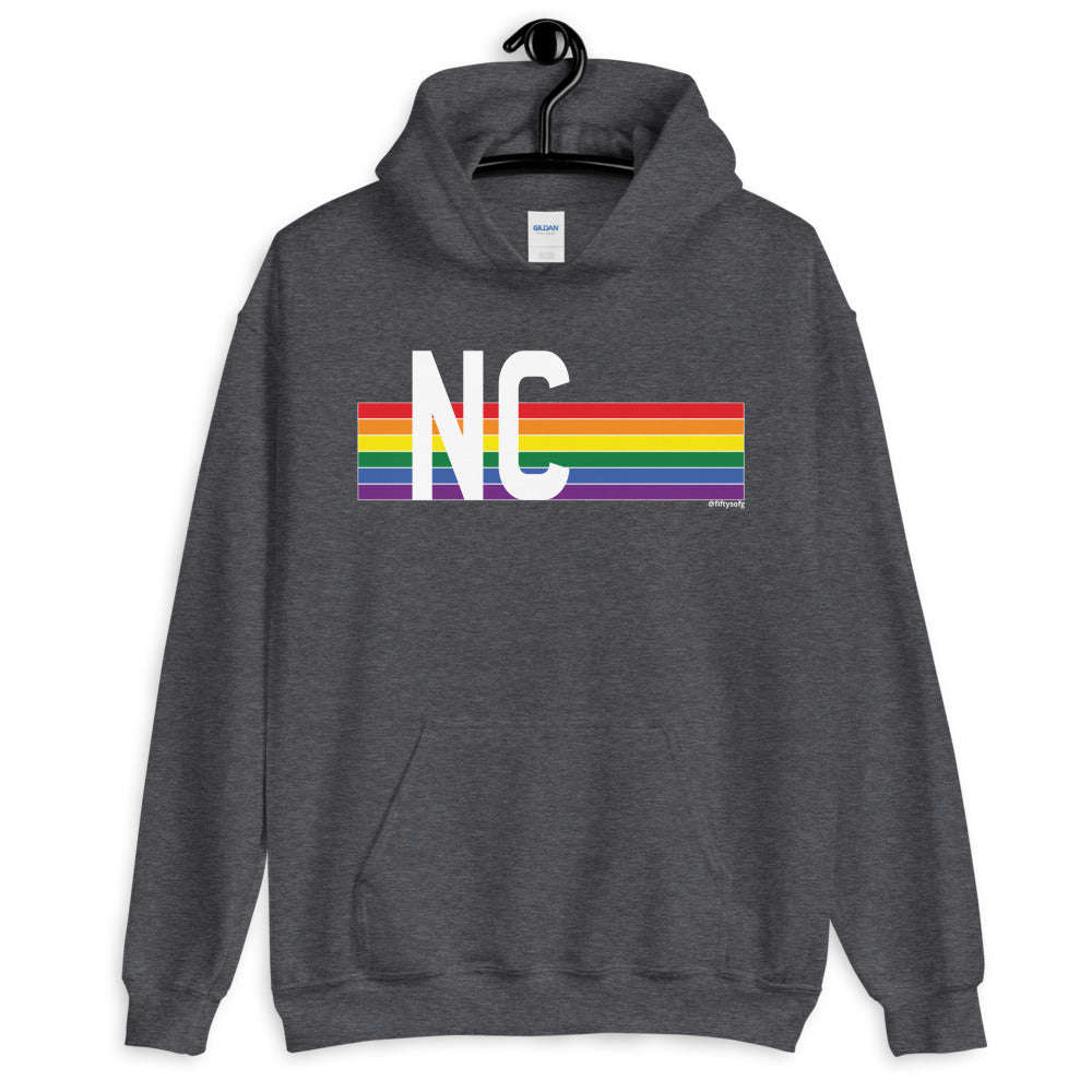 North Carolina Pride Retro Rainbow - Unisex Hoodie