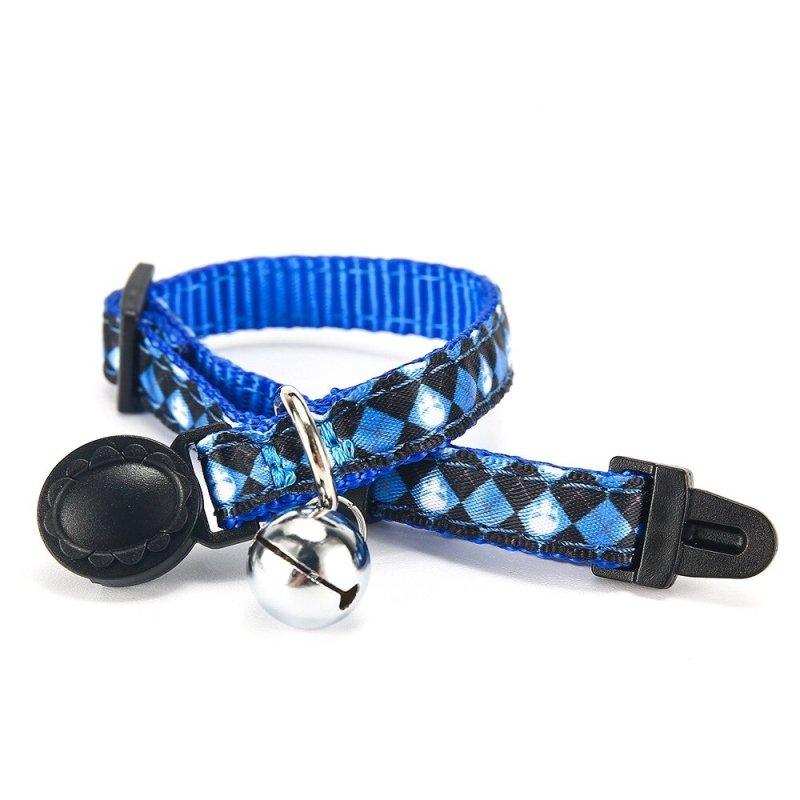 Solid Skull Braid Plastic Breakaway Dog Collar with Bells for Small Medium Dogs & Cats