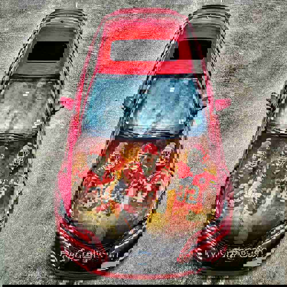 Kansas City Chiefs Itasha Car Vinyl Hood Wrap Decal Sticker