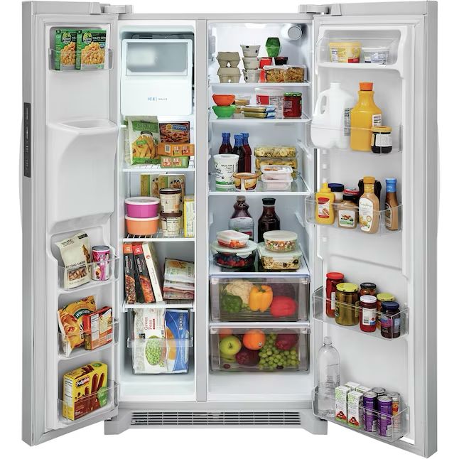 Frigidaire 25.6-cu ft Side-by-Side Refrigerator with Ice Maker, Water and Ice Dispenser (White) ENERGY STAR