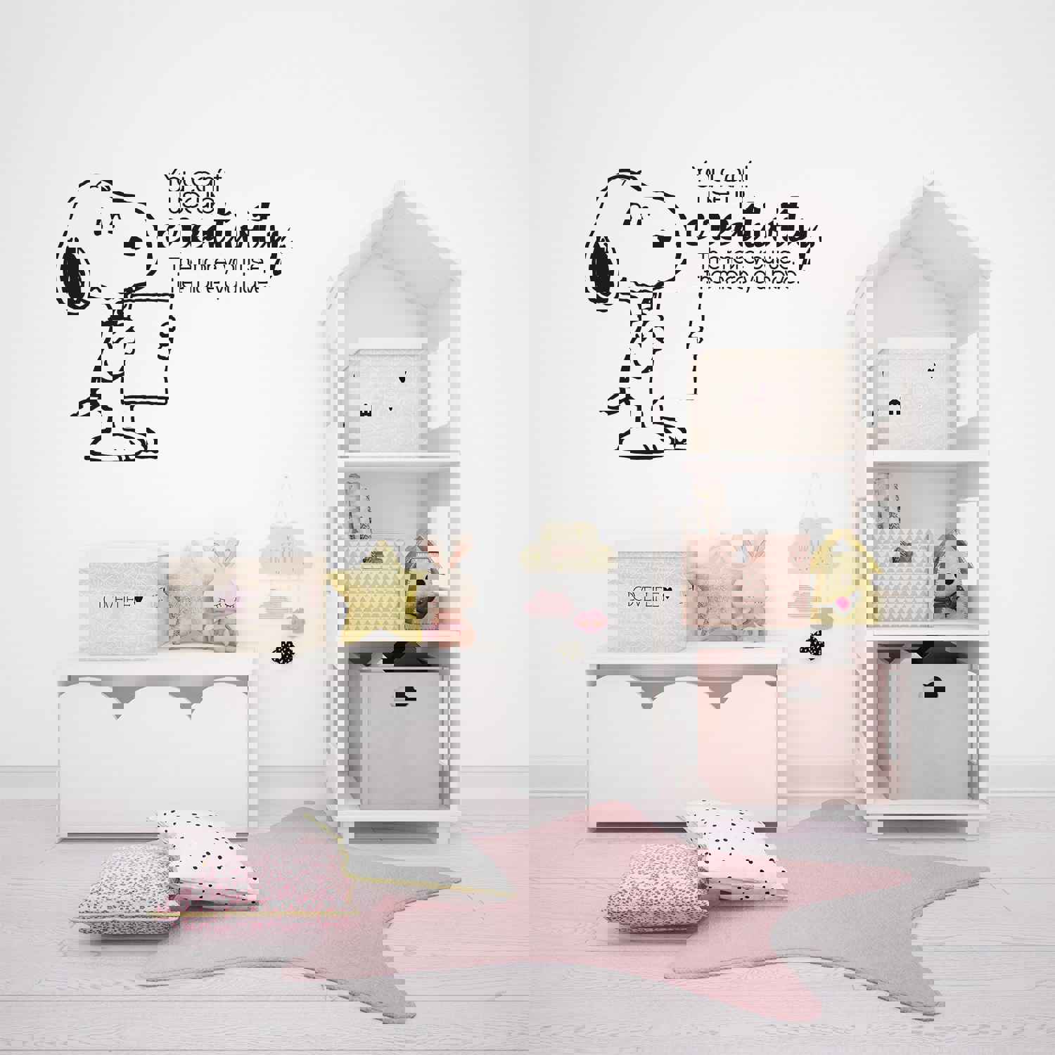 Snoopy Vinyl Wall Art Sticker Decal - You Can't Use Up Creativity