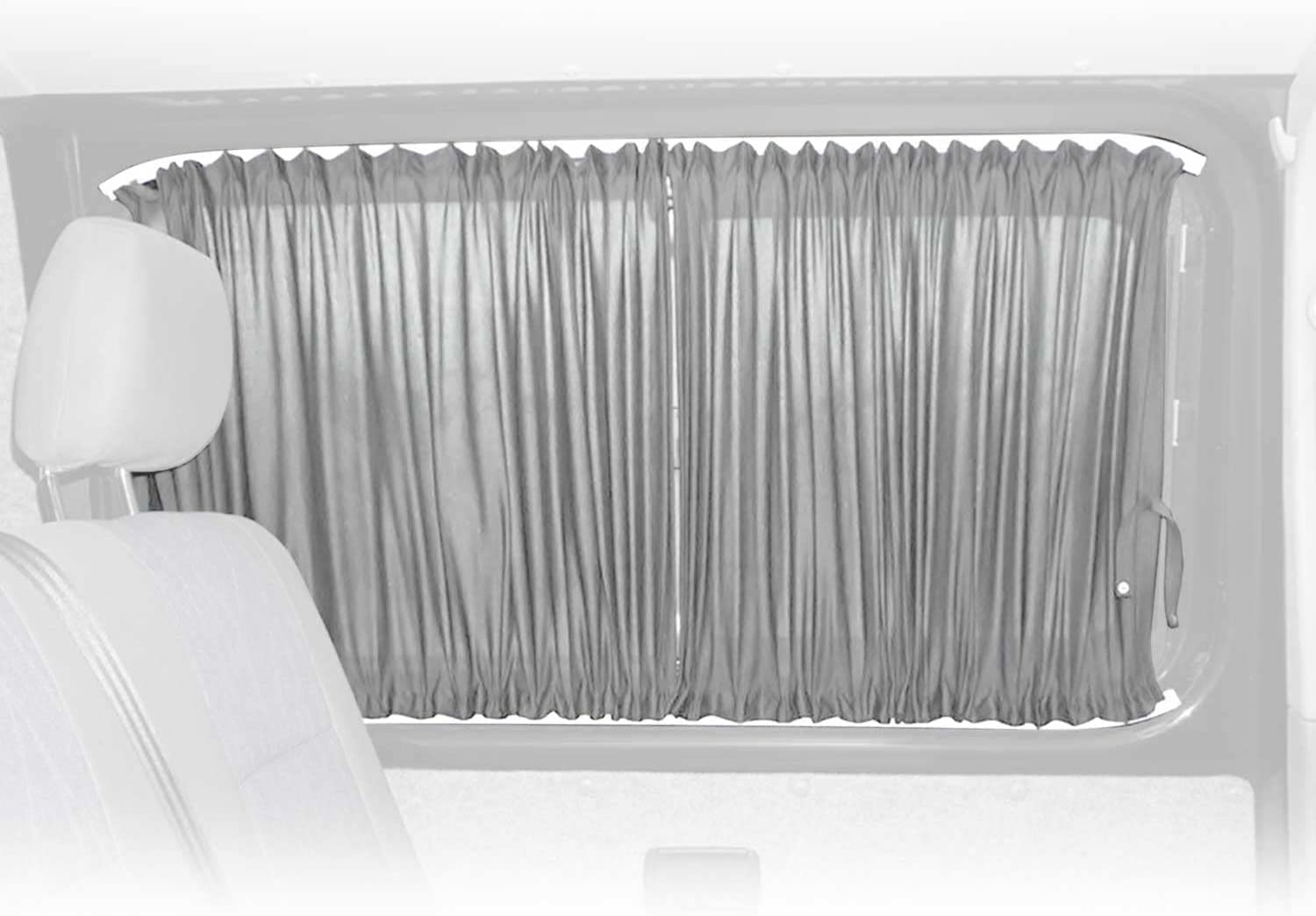 Car Side Window Sun Shades Van Curtain Kit for MB Sprinter 2006-2018 Long Wheelbase / Barn Door | UV Protection Slidable Retractable Curtain (14 pcs, Gray)