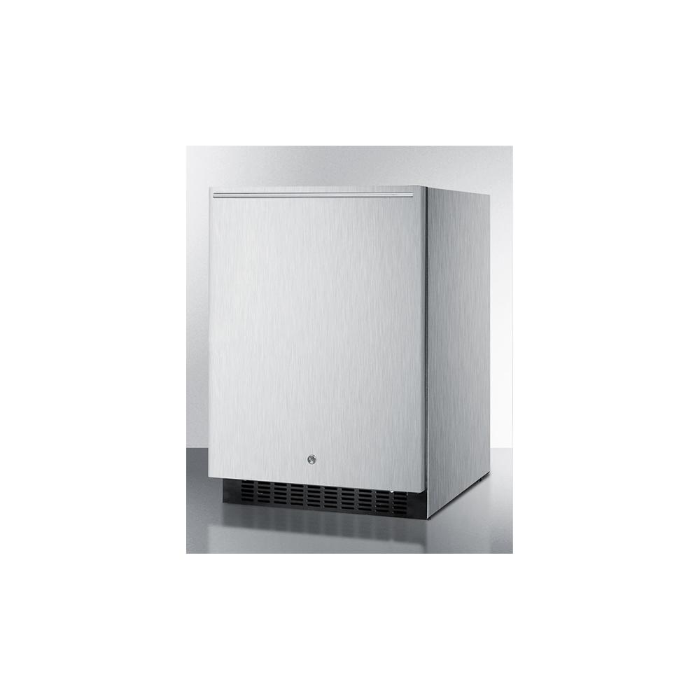 Summit SPR627OSCSSHH 24 Outdoor Refrigerator with Recessed LED Lighting