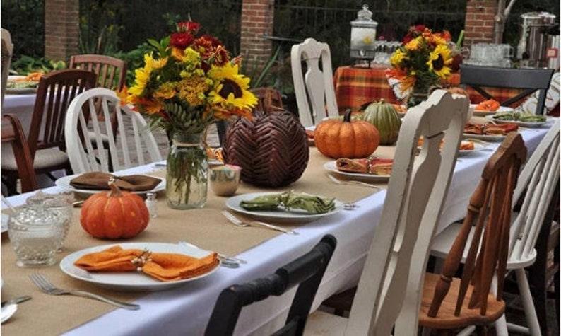 Faux Burlap Table Runner Set of 4