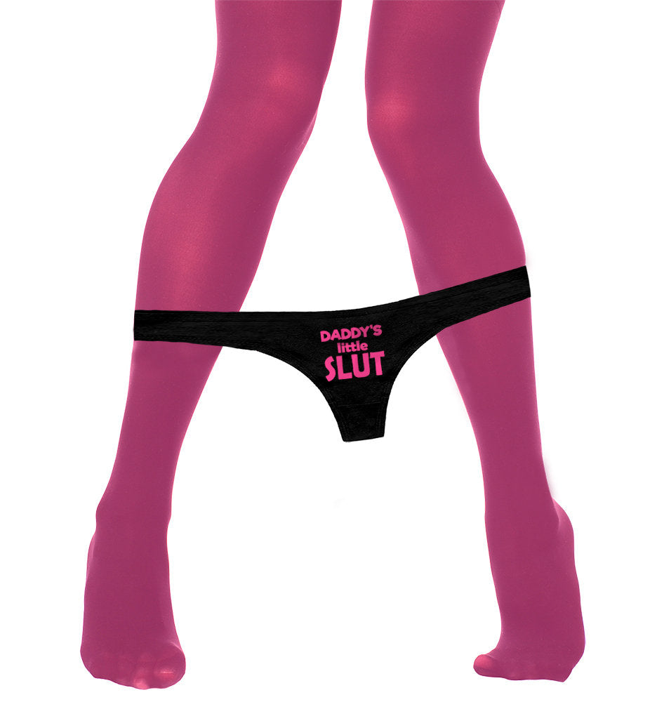 Daddys Little Slut Thong Panties DDLG Clothing Sexy Fun Slut Panty DDLG Womens Thong Panties