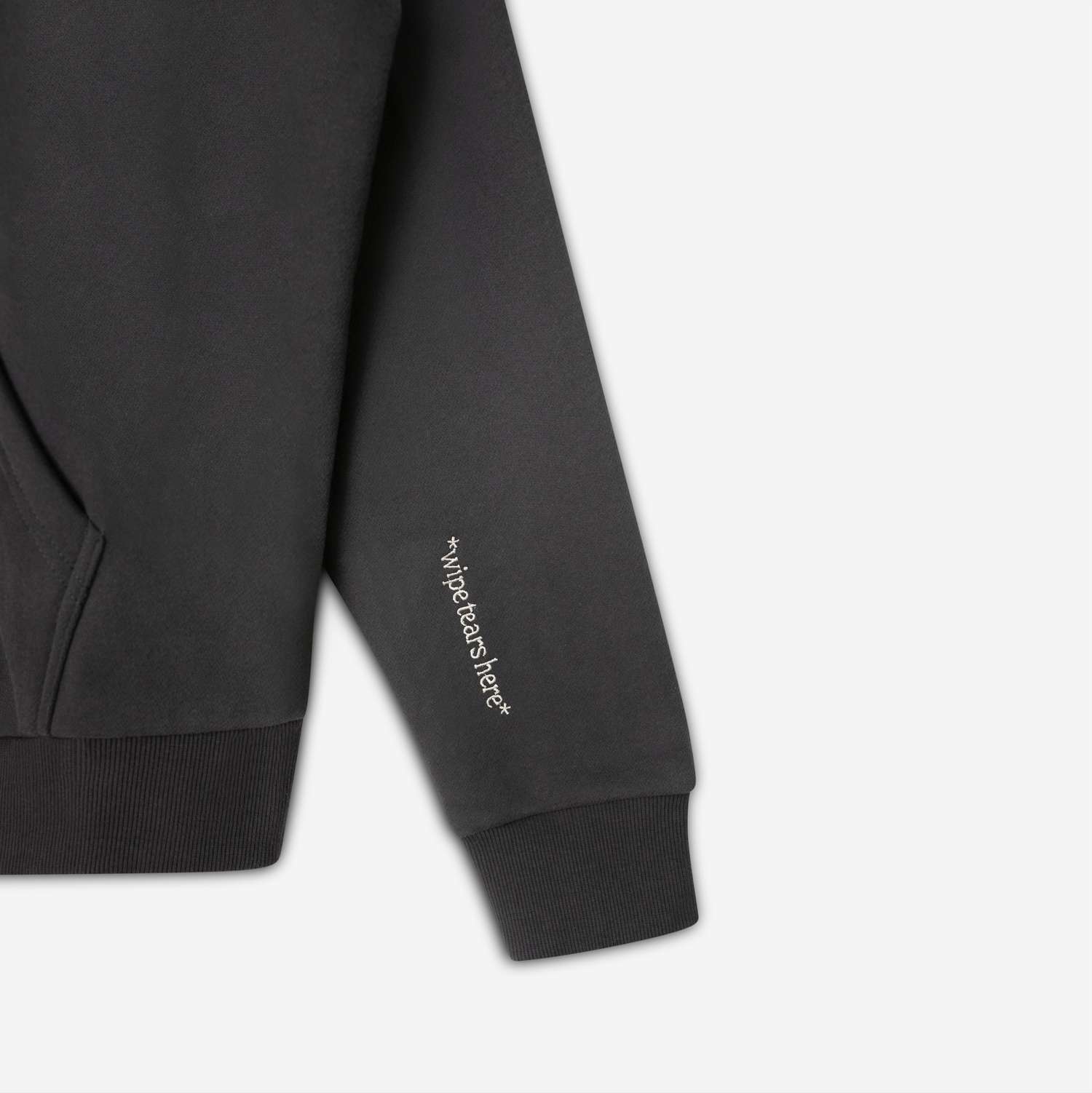 Cry A Lot! (wipe tears here)™ Hoodie - Charcoal