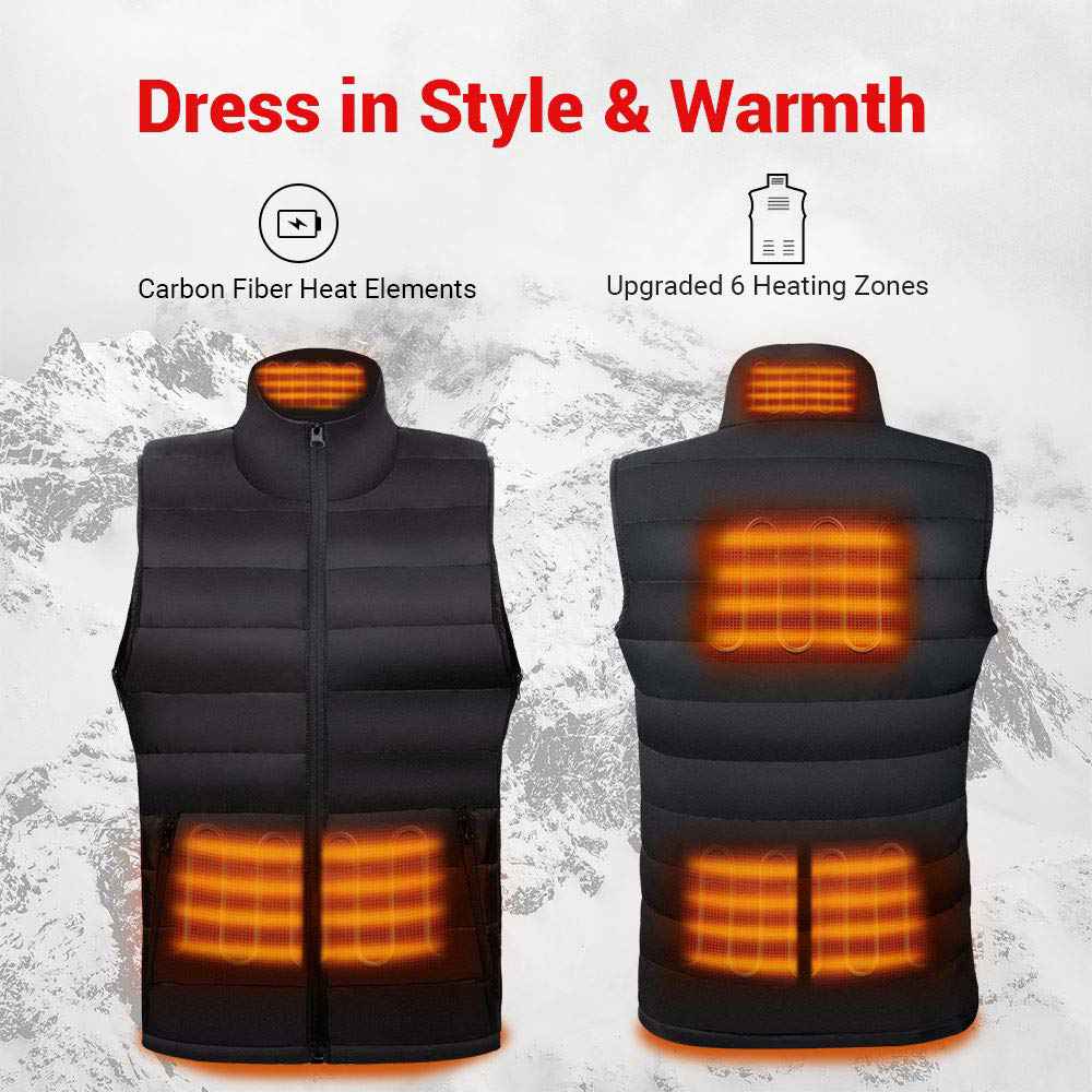 DEARCASE Lightweight USB Electric Heated Jacket for Men and Women