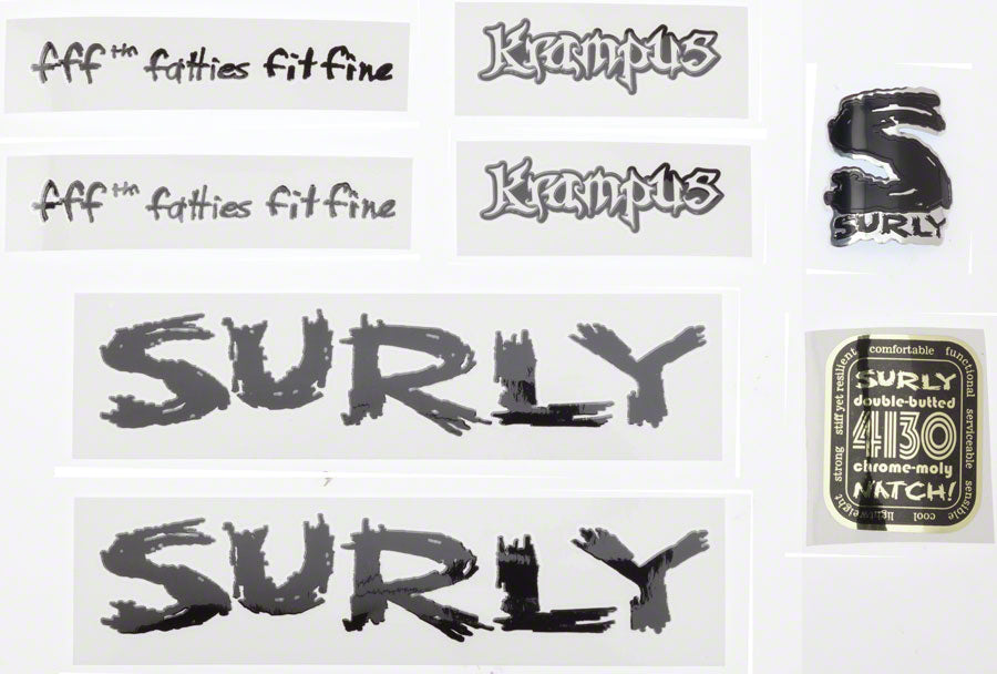Surly Krampus Decal Set - Frame Stickers for Repair and Customization