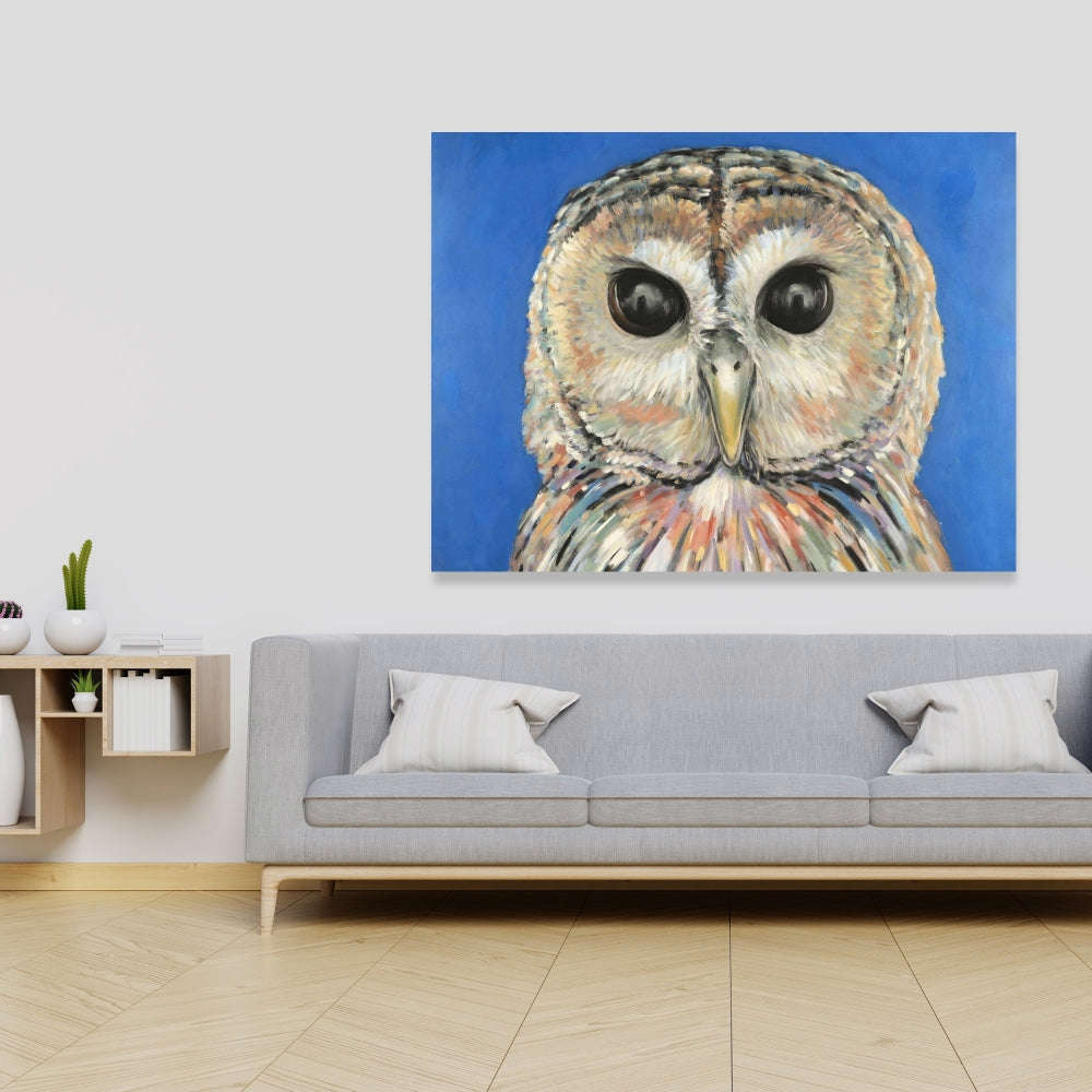 Colorful Spotted Owl Fine Art Gallery Wrapped Canvas 24x36
