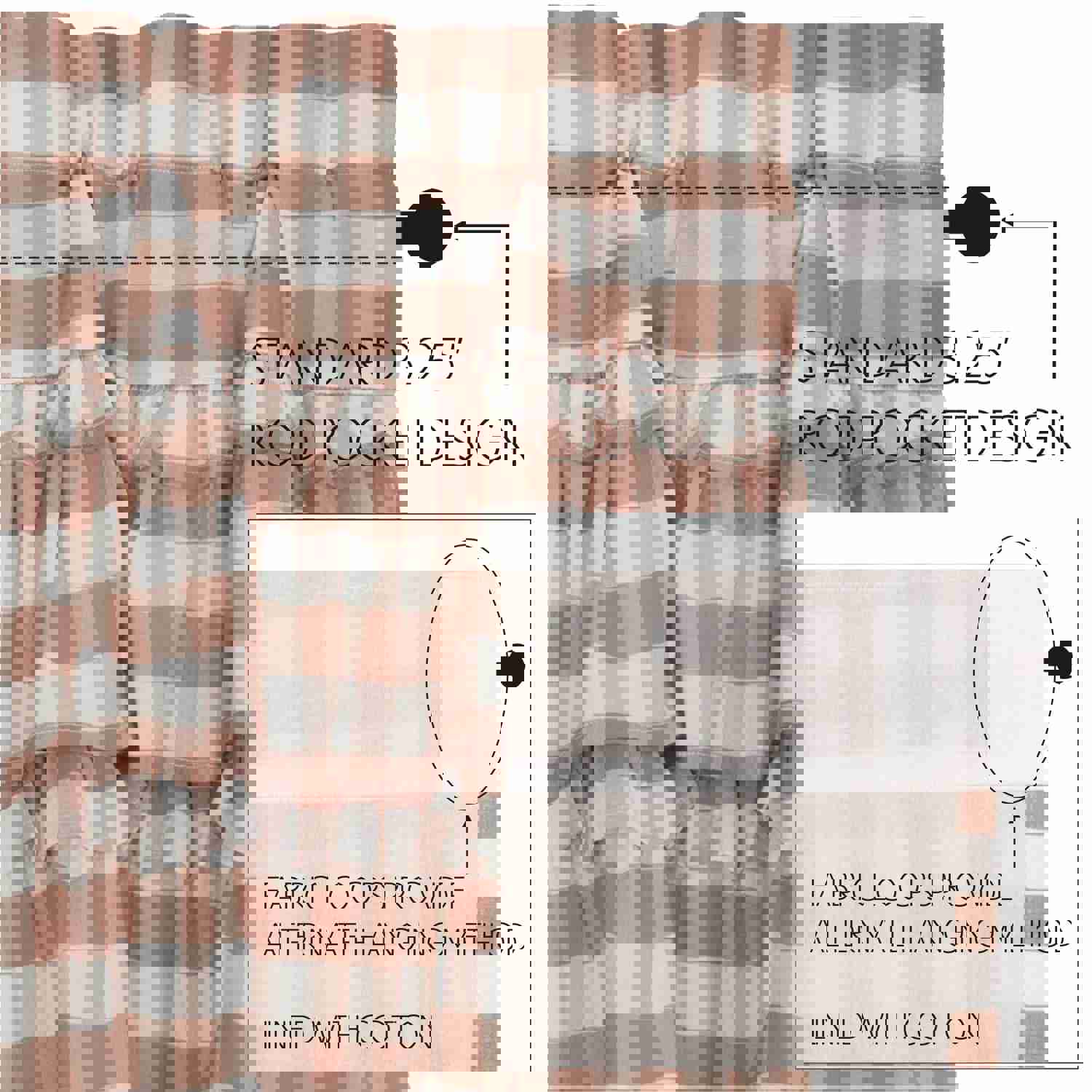 Annie Buffalo Portabella Check Ruffled Valance 16x60