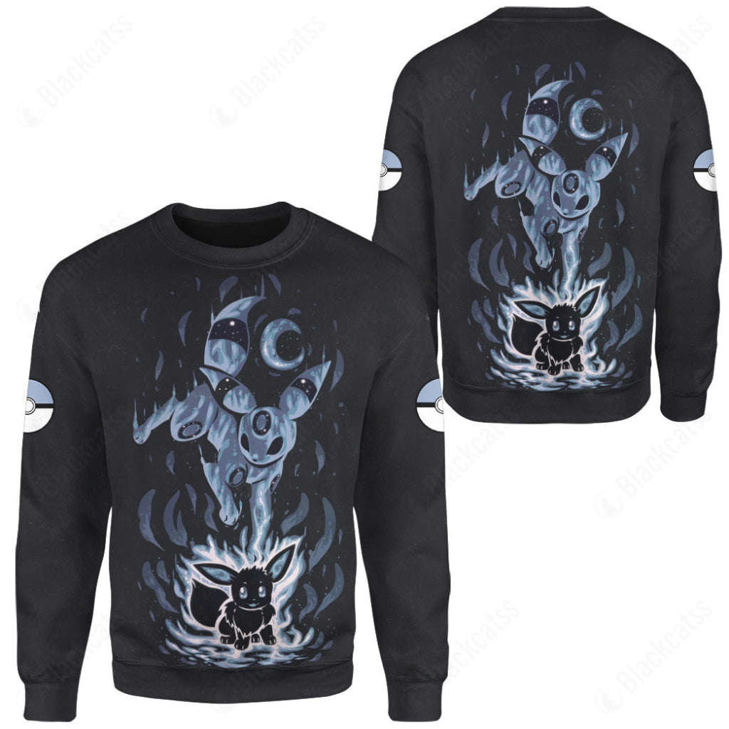Evolve Umbreon Custom Sweatshirt - Lightweight & Comfortable Apparel