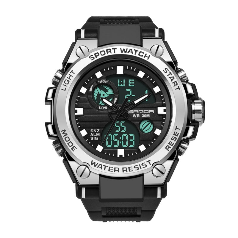 Digital Waterproof Electronic Watch with Pointer and Number Display