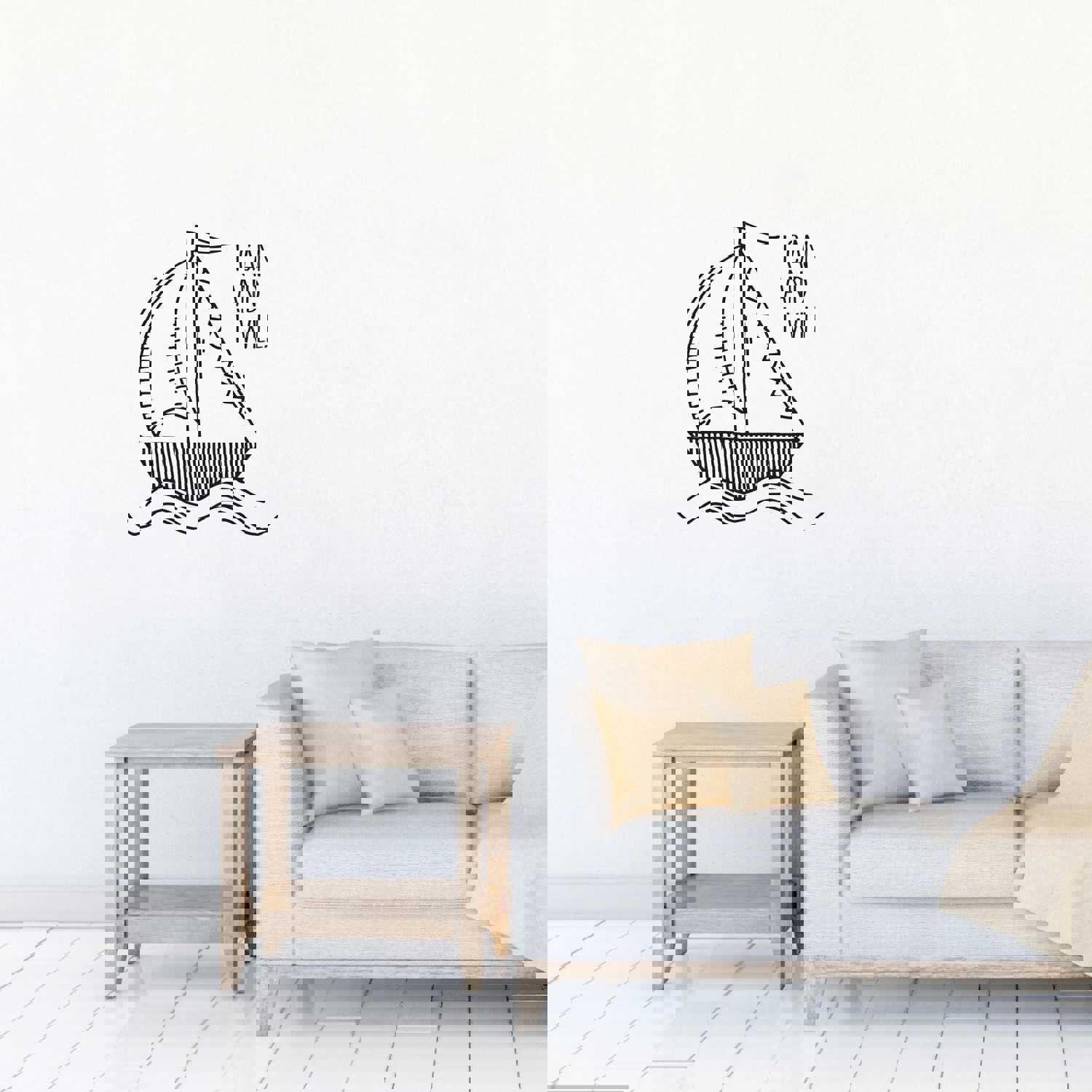 Sailing Quotes Vinyl Wall Sticker - I Can And I Will Quote Sailing Sailor Decal