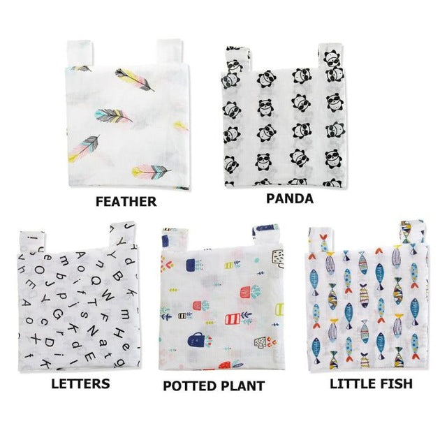 Floral Print Baby Nursing Privacy Cover - Soft Breastfeeding Scarf for Stroller and Car Seat