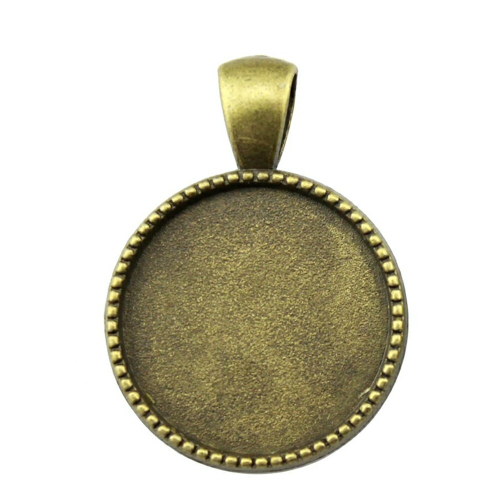 5pcs 20mm Round Cat Back Style Cameo Cabochon Pendant Base Setting for DIY Jewelry Making