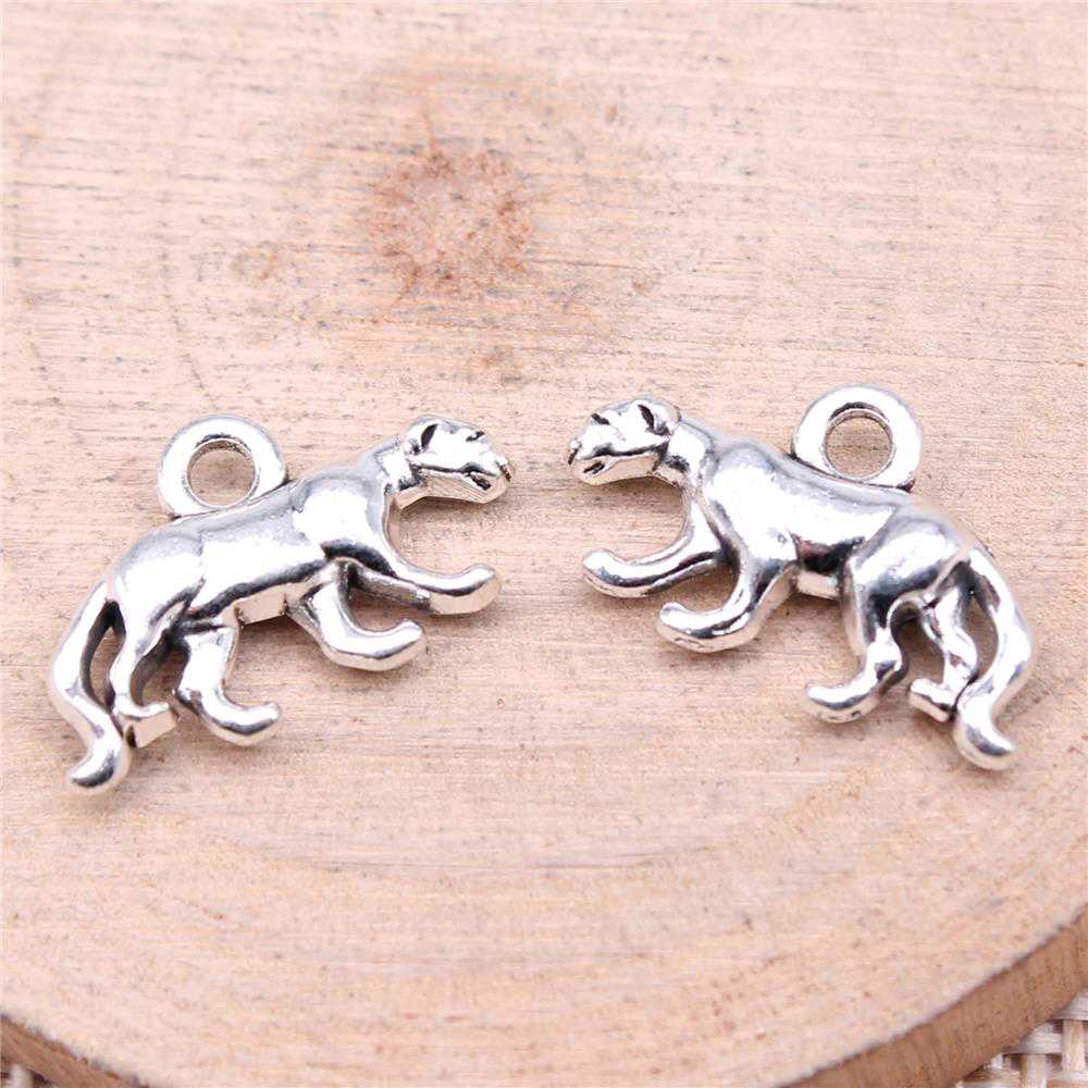 WYSIWYG 20pcs Antique Silver Dog Charms for DIY Jewelry Making