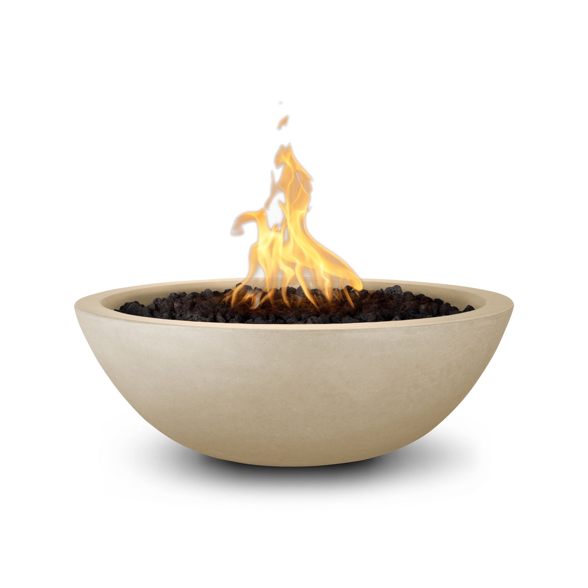 Outdoor Plus Sedona Round Fire Bowl in GFRC Concrete with Free Cover