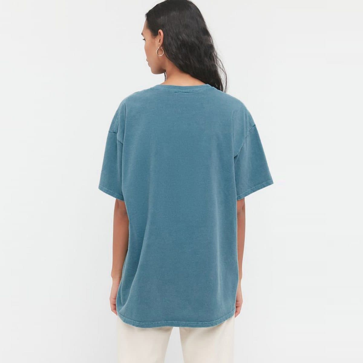 Fashion Overdyed T-Shirt - Bohemian Style Koi Fish Graphic Tee