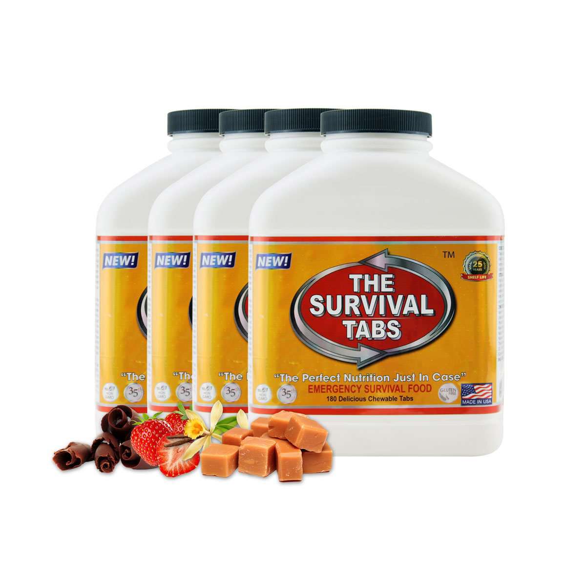 Survival Tabs 60-Day 720 Tabs Emergency Food Ration - Mixed Flavor