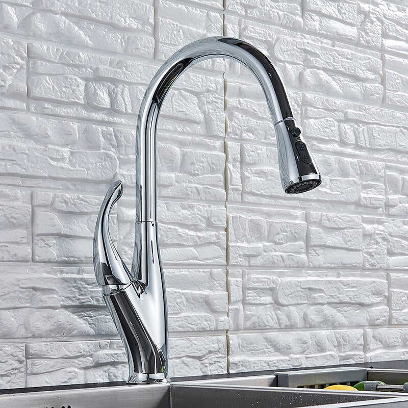 MIRODEMI® Single Handle Pull Out Stream Spray Kitchen Spout