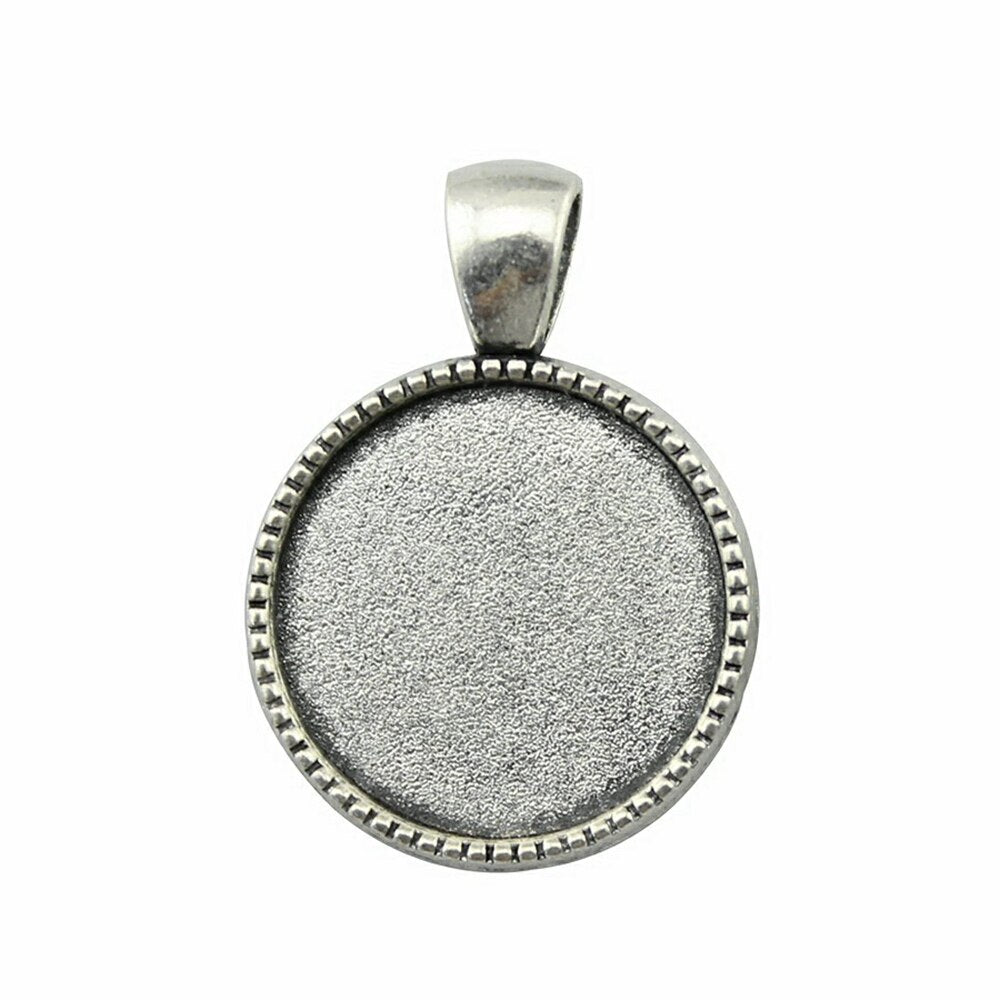 5pcs 20mm Round Cat Back Style Cameo Cabochon Pendant Base Setting for DIY Jewelry Making