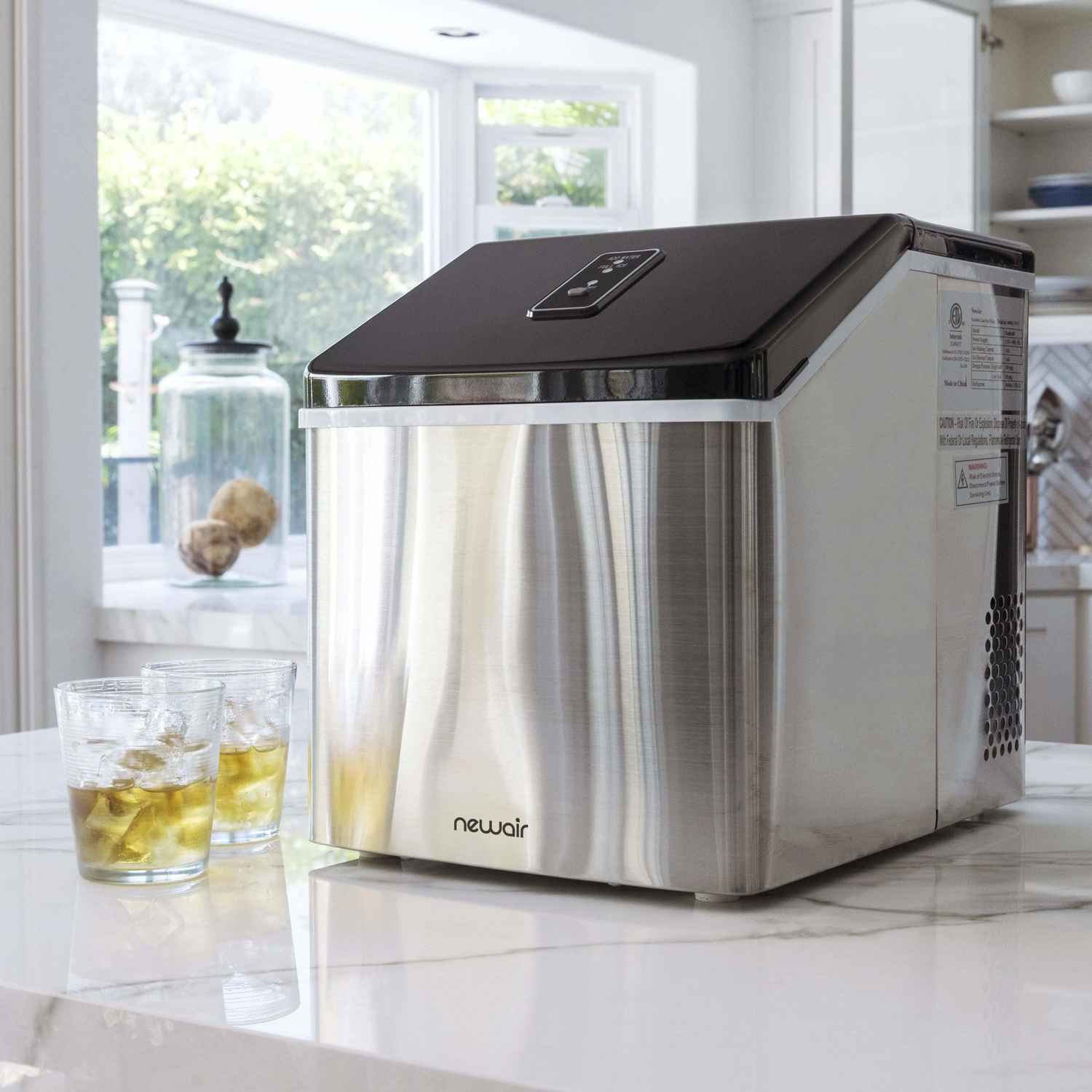 NewAir Countertop Clear Ice Maker, 40 lbs. of Ice a Day with Easy to Clean BPA-Free Parts