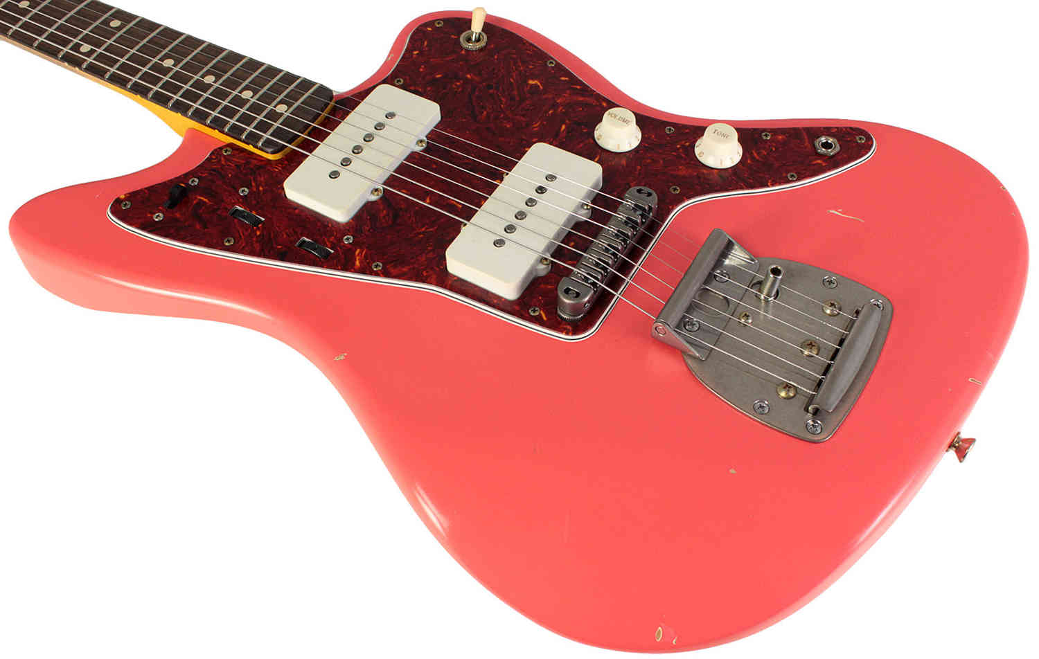 Nash JM-63 Jazzmaster Guitar in Fiesta Red with Light Aging