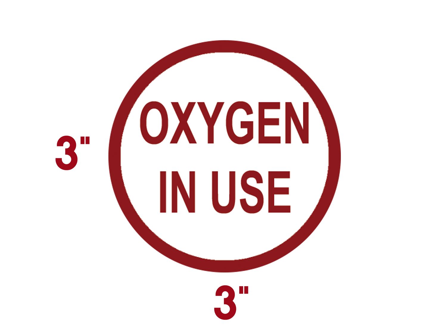 Oxygen In Use Sign Vinyl Decal Stickers - Reflective, Durable for Indoor & Outdoor Use