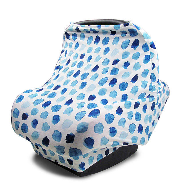Floral Print Baby Nursing Privacy Cover - Soft Breastfeeding Scarf for Stroller and Car Seat