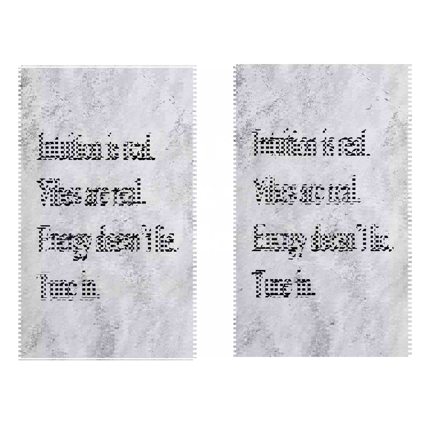 Energy Doesn't Lie - Tune In Spiritual Quotes Wall Art - 10 x 8 Modern Typographic Print - Ready to Frame