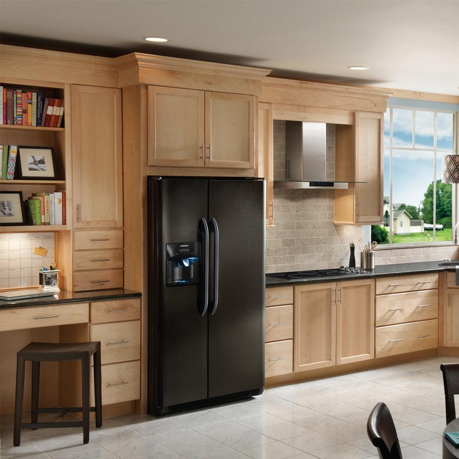 Frigidaire 25.5-cu ft Side-by-Side Refrigerator with Ice Maker (Black)