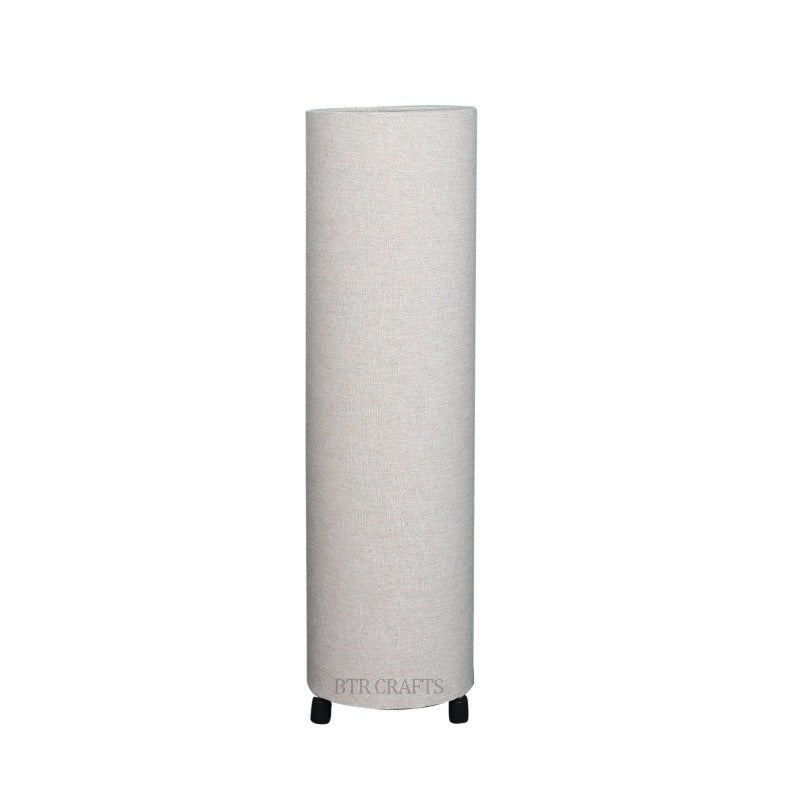 BTR CRAFTS Cylinder Shape Corner Decorative Floor Lamp, Beige - Pack of 1 (Bulb Not Included)