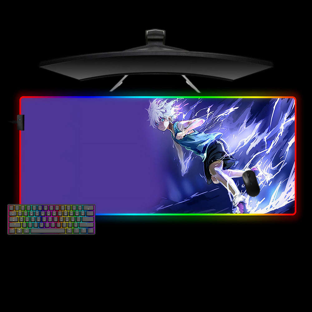 Killua Zoldyck RGB Gaming Mouse Pad with LED Strip - M-XXL Size