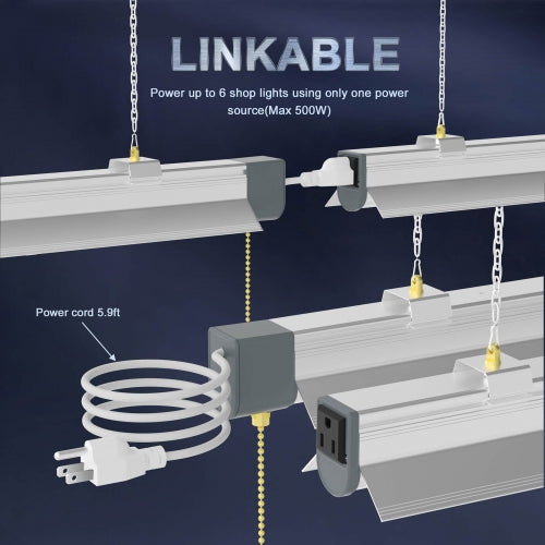 T10 80W 5000K LED Shop Light Linear - Bright, Energy-Efficient Lighting for Workshops & Garages
