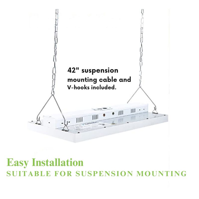 Bright 4ft 255W LED Linear High Bay Shop Light - 31875Lm High Lumen Output, Energy Efficient Commercial Lighting