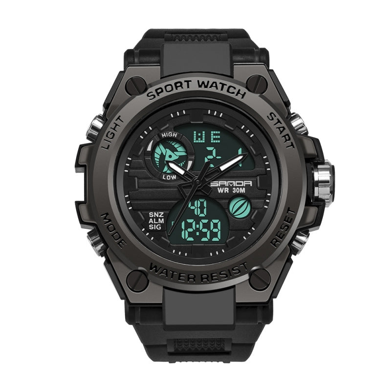 Digital Waterproof Electronic Watch with Pointer and Number Display
