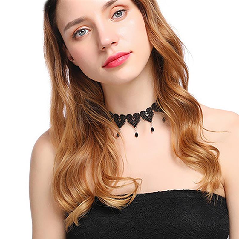 1pc Sexy Lace Choker Necklace for Women - Punk Style Halloween Party Accessory