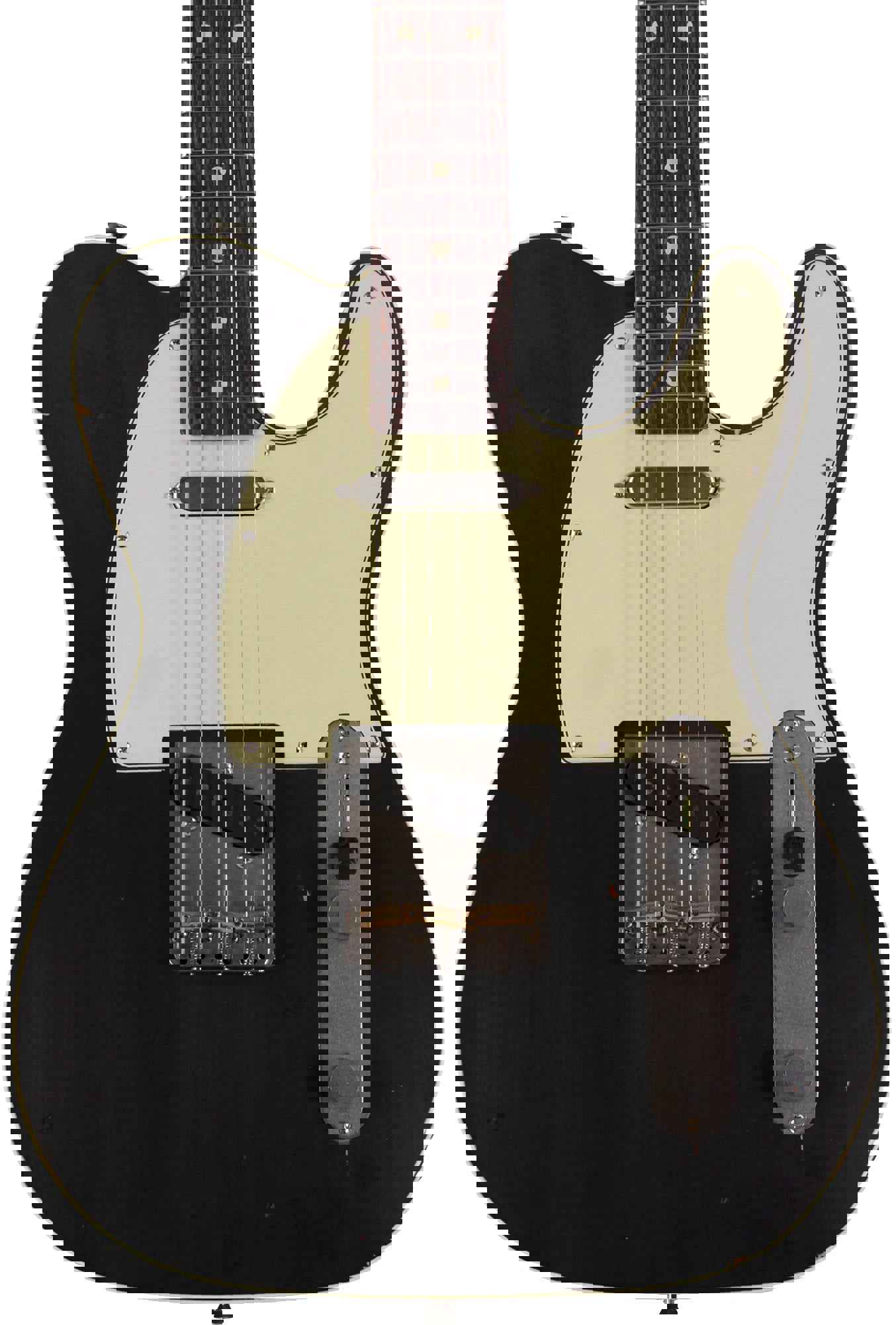 Nash TC-63 Guitar, Double Bound, Black, Light Aging - Vintage Tele Model
