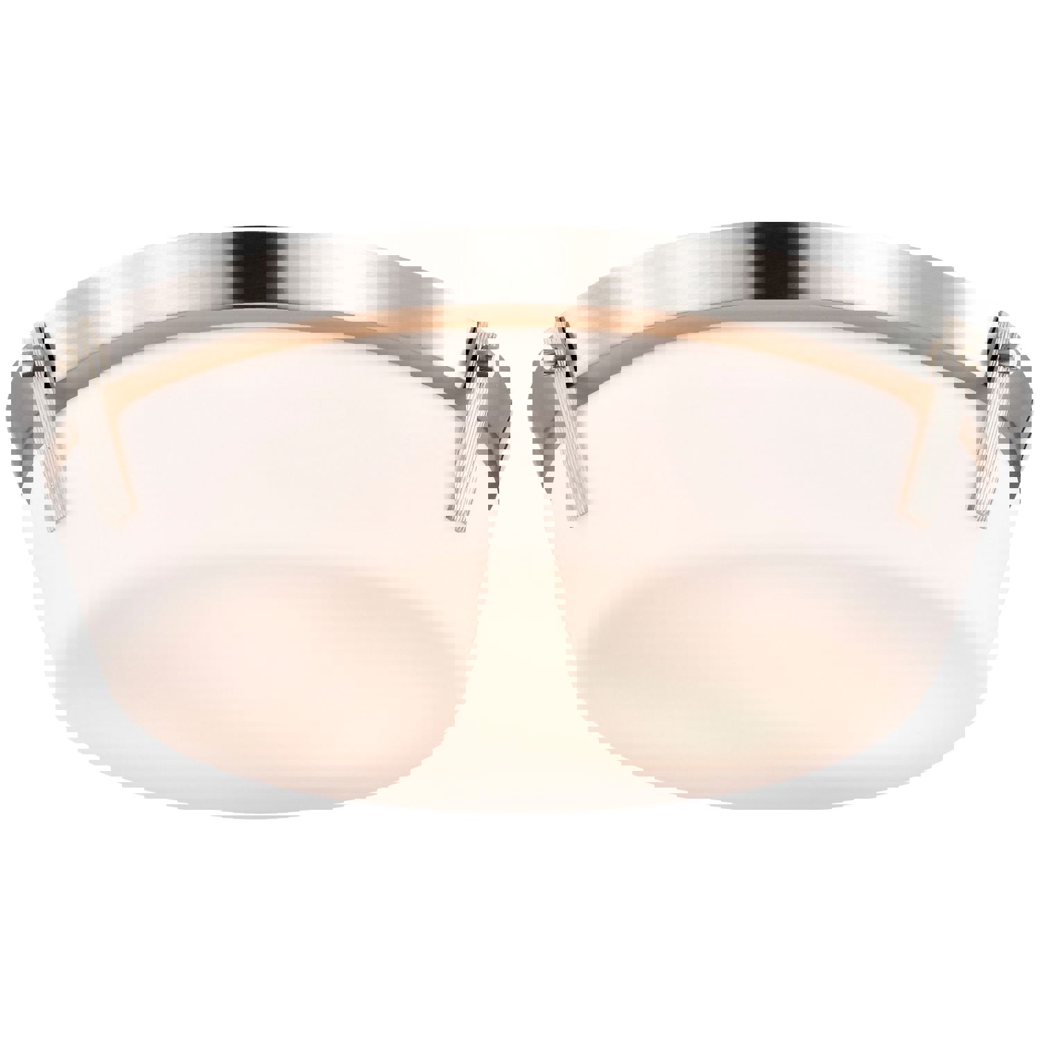 SATCO/NUVO Rowen 3 Light Flush Mount Brushed Nickel Finish Etched White Glass (60-7760)