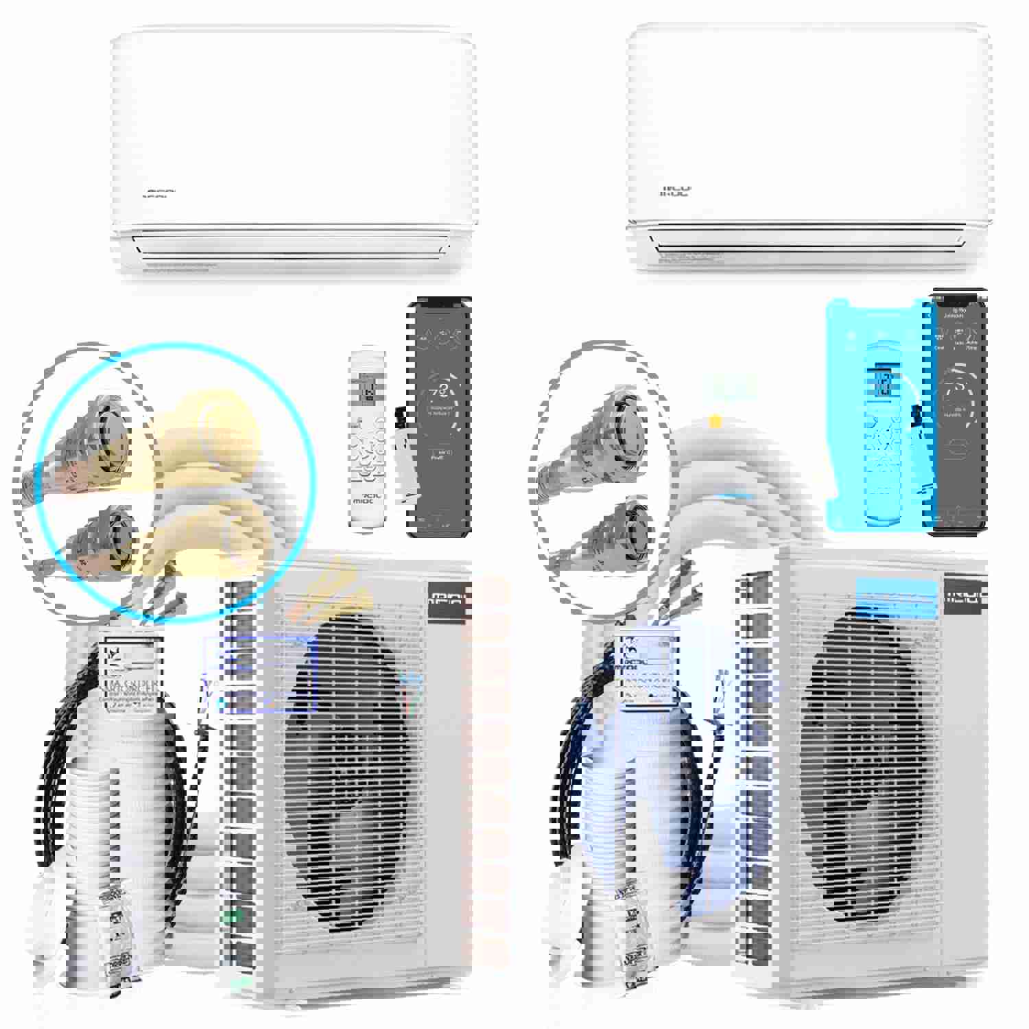 MRCOOL DIY 4th Generation E Star 24k BTU Ductless Mini-Split Heat Pump Complete System 208-230V/60Hz