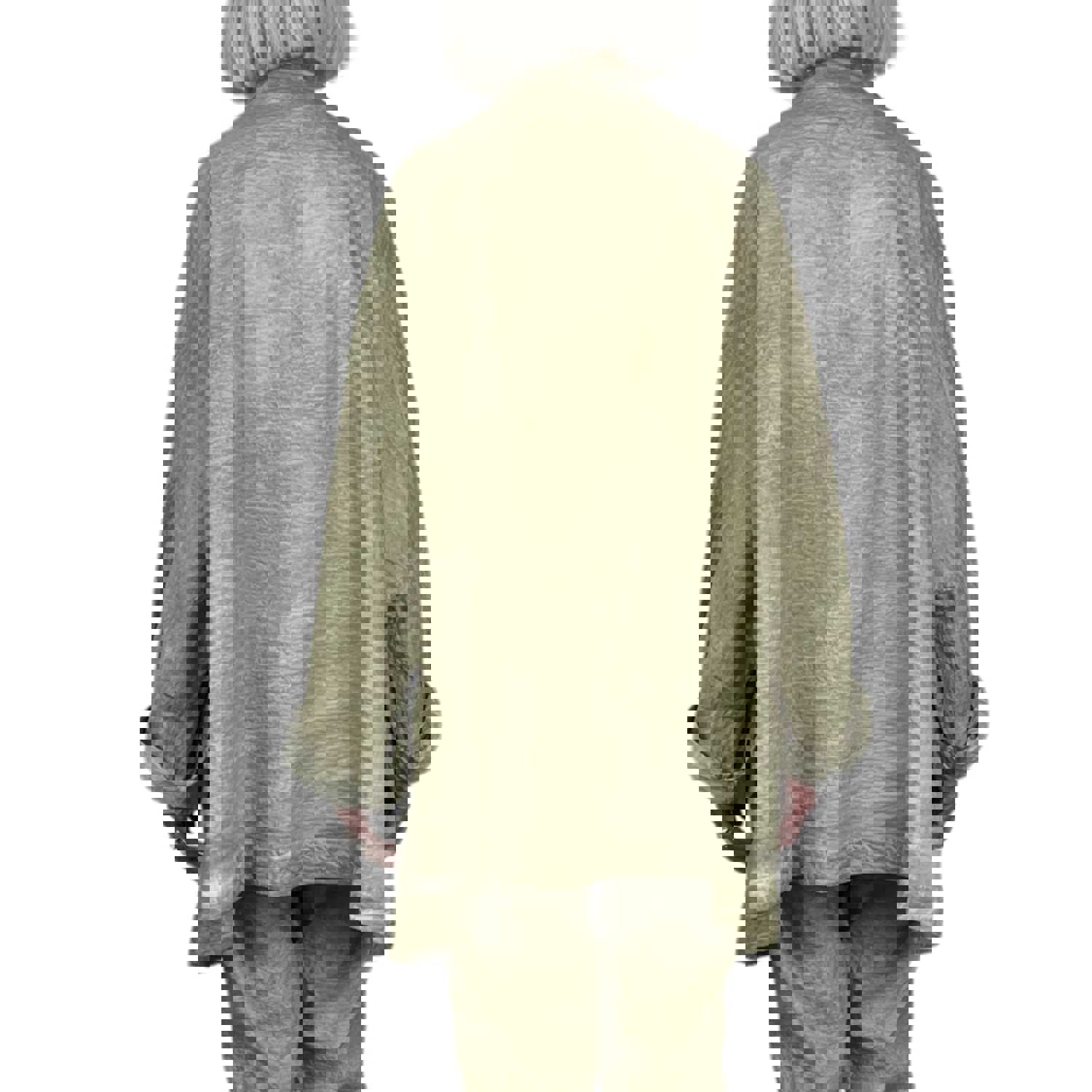 BOXY SHIRRED FRONT JACKET