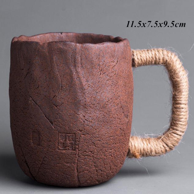 Thick Ceramic Mug With Lid Spoon - Large-capacity Japanese Coffee Cup