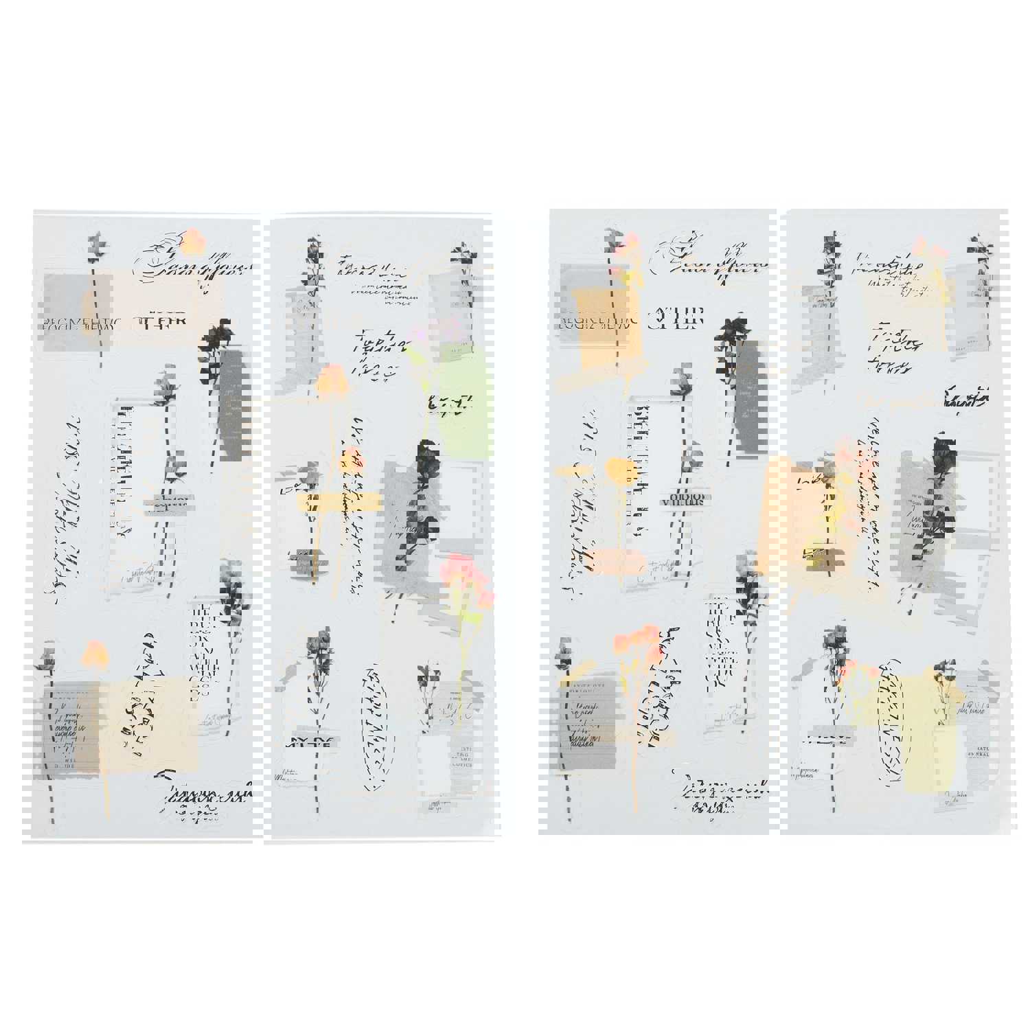 Craspire DIY Plastic Decorations Stickers for Scrapbook and Photo Albums - Rose Pattern (10 Sets)