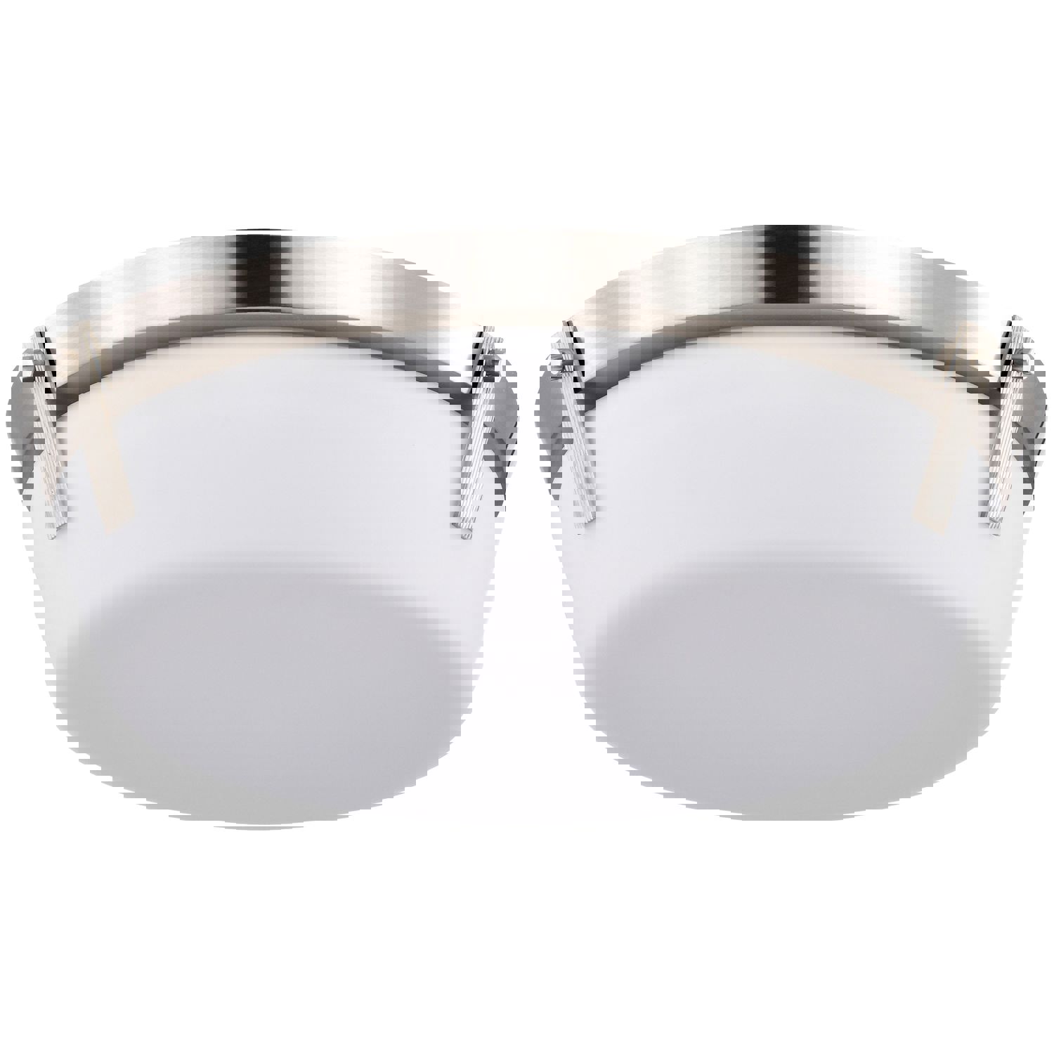 SATCO/NUVO Rowen 3 Light Flush Mount Brushed Nickel Finish Etched White Glass (60-7760)